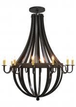 2nd Avenue Designs White 149172 - 72"W Barrel Stave Metallo 12 LT Chandelier