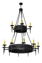 2nd Avenue Designs White 177277 - 50"W Thorndike 15 LT Two Tier Chandelier