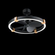 Schonbek Beyond BFR45428-BK/AB - Atomic 29in LED 120V Smart Fandelier in Black and Aged Brass with Optic Crystal