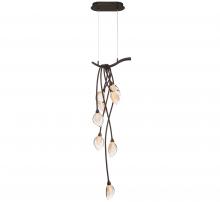 Lib & Co. US 12232-043 - Modena,8 Light LED Chandelier, Black with Gold Accent