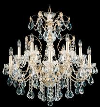 Schonbek 1870 1712-23 - Century 12 Light 120V Chandelier in Etruscan Gold with Heritage Handcut Crystal