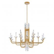 Schonbek 1870 S5716-710O - Calliope 16 Light 120-277V Chandelier in Soft Silver with Optic Crystal