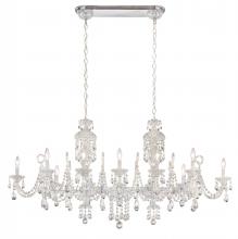 Schonbek 1870 S6912-40R - Sterling 12 Light 120V Linear Chandelier in Polished Silver with Clear Radiance Crystal