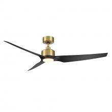 WAC Smart Fan Collection F-056L-SB/MB - Stella Soft Brass/Matte Black WITH LUMINAIRE